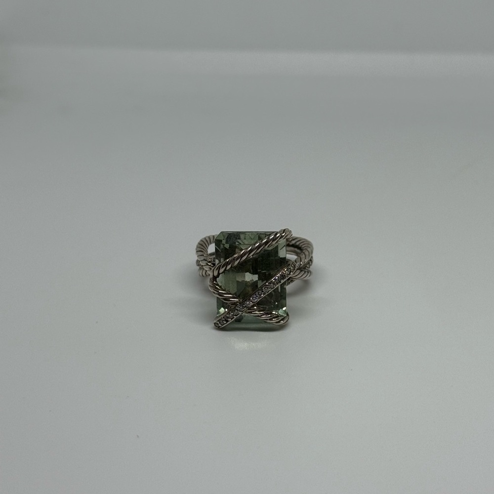 David Yurman wrap ring green amethyst precyolite - Picture 2 of 5